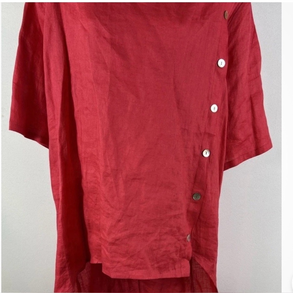 Lisa Bayne Bold Red Women's Tunic Size XXL